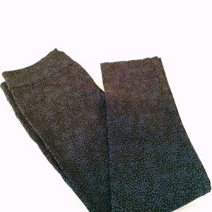Erica Taylor Mill Black Blue Print Pants sz L